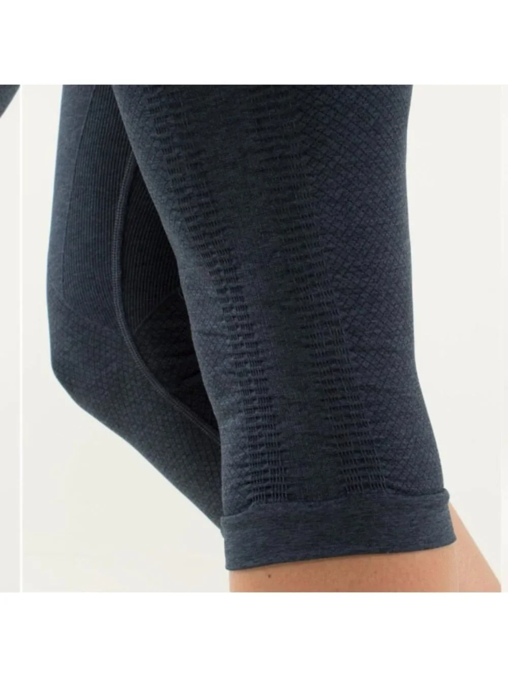 Lululemon In The Flow Crop II Heathered Inkwell